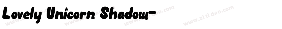 Lovely Unicorn Shadow字体转换